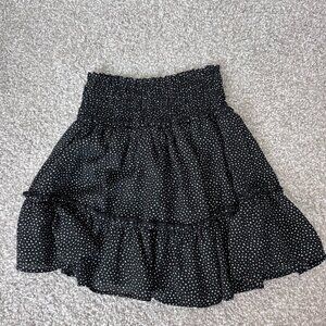 Altar'd State Black Dot Mini Skirt